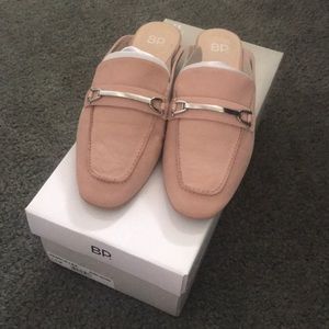 BP. Blush Leather Mules